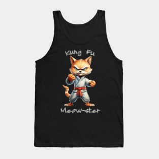 Kung Fu Cat Kung Fu Meowster Saying - Funny Cat Saying Tank Top